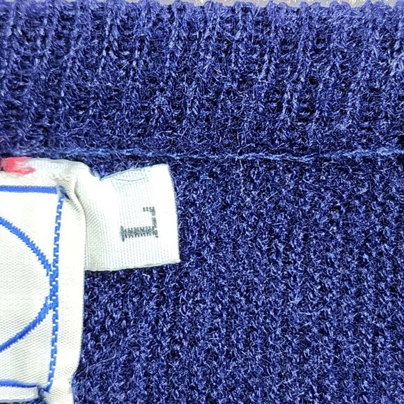 Vintage IZOD Lacoste Blue V-Neck Sweater, Men's Large - Picture 5 of 9